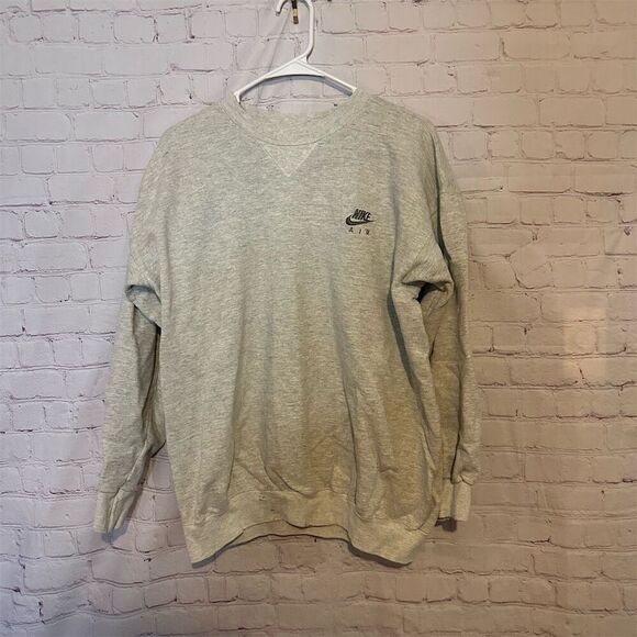 Nike Air Vintage 80s/90s Men's Gray Crew Neck Sweatshirt M Long Sleeve - Picture 1 of 8